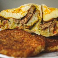 Breakfast burrito and hashbrowns  at Shahar Cafe in Louisville