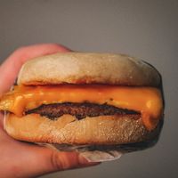 Sausage Egg & Cheese breakfast sandwich  at Shahar Cafe in Louisville