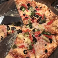 16” vegan pizza pie 😋 at The Secret Stash in Crested Butte