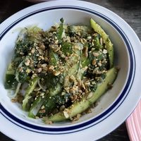 Cucumber dish at Somebody People in Denver