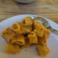 Crushed tomato rigatoni  at Somebody People in Denver