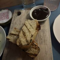 Bread with a sesame spread   at Somebody People in Denver
