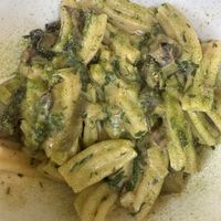 Estrella with leeks and mushroom  at Somebody People in Denver