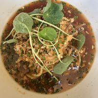 Tamari and chili oil cabbage —highly recommend  at Somebody People in Denver