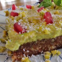 Delicious vegan lemon cake at Foods & Roots in Koh Phangan