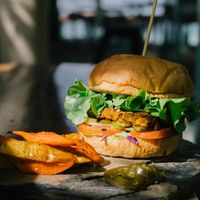 Burgers  at Foods & Roots in Koh Phangan