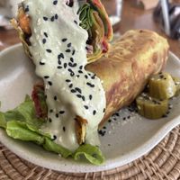 Tempeh wrap  at Foods & Roots in Koh Phangan