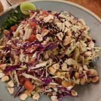 Burmese tea leaf salad at Foods & Roots in Koh Phangan