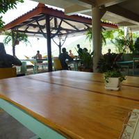 Seating area out back. at Foods & Roots in Koh Phangan