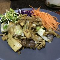 Tofu with noodles at Rakpak in Koh Samui