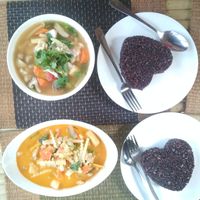 Thai soup and curry at Rakpak in Koh Samui