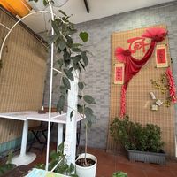 Outdoor seatingg  at Khong Vegan Restaurant  in Da Nang