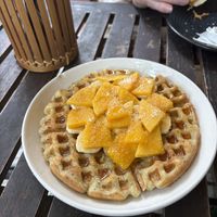 Waffle with palm syrupp  at Khong Vegan Restaurant  in Da Nang