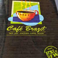 Front of the menu at Cafe Brazil in Dallas