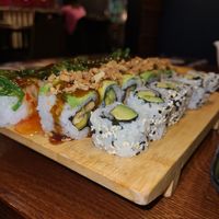 Avocado rolls, Veggie dragon sushi at Restaurante Japones-Asia Tokyo in Portimao