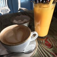 cappuccino with oat milk  at Gourmet Food Parlour - Santry in Dublin
