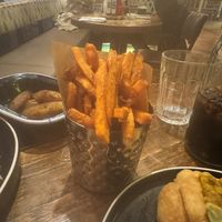 Sweet potato fries  at Turtle Bay in Leamington Spa