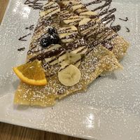 Vegan Crêpe with banana and chocolate   at Emma's Feinfood in Leipzig