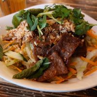 Rice noodle salad with "beef" at Hanoi Pho in Mannheim