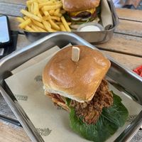 Fried Chicken burger & Spicy Burger  at Smokey Greens in Berlin