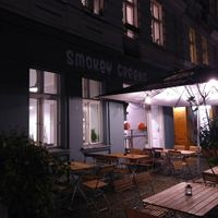 Smokey Greens restaurant store front at Oderberger St, Prenzlauer Berg district at Smokey Greens in Berlin