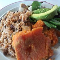 Daily vegan special at Mama Pacha in San Juan