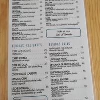 Carta at Choclo y Maíz Cocina Vegana in Guadalajara