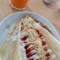 Tamal de Rajas at Choclo y Maíz Cocina Vegana in Guadalajara