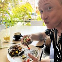 Happy tacos   at Choclo y Maíz Cocina Vegana in Guadalajara