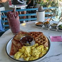 American breakfast at Choclo y Maíz Cocina Vegana in Guadalajara