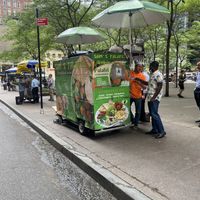 Hello  at Sam's Falafel Cart in New York City