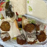 Combo Platter at Sam's Falafel Cart in New York City