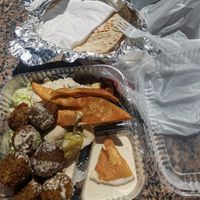 Platter at Sam's Falafel Cart in New York City