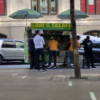   at Sam's Falafel Cart in New York City