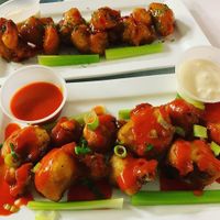 "Philly International"- Crispy Cauliflower Bites (choice of sauce: BBQ, Sweet Thai Chili, Buffalo, Go Vegan Sauce or Mango Habanero) at Go Vegan Philly in Wilmington