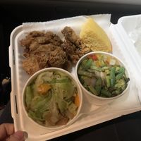 A “fried chicken” platter. I’ve never had anything like this before, so fun! at Go Vegan Philly in Wilmington