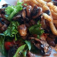 Mushroom and vegan burger at Elevation in Minot at Elevation in Minot