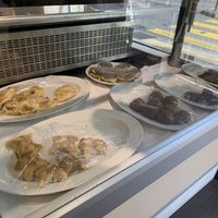 Counter options including the falafels at Homous & Co - Plainpalais in Geneva