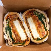 Tofu flatbread  at Okra in Shrewsbury