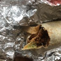 Delicious wrap. Very bad photograph !  at Okra in Shrewsbury