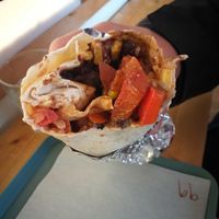 Burrito filling at Okra in Shrewsbury