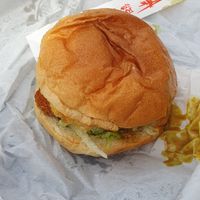 Chippy-T burger (photo doesn't do it justice) at Okra in Shrewsbury