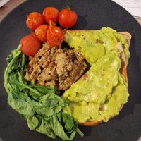 Avocado on toast at Foxes Cafe Lounge in Carlisle