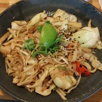 Rice noodles, pak choi, teriyaki sauce. at Wok On in Copenhagen