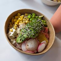 Vegan poke bowl at Bowls in Edinburgh
