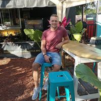 Enjoying paradise at Irie Island Eats in Marathon