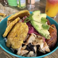 Vegan bowl with jackfruit   at Mayo Ketchup in St Louis