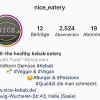 Instagram. nice_eatery at NICE - the healthy kebab eatery in Halle