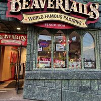 Storefront easy to find next to Frankenstein!  at BeaverTails in Niagara Falls