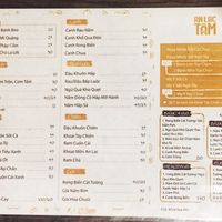 menu at An Lac Tam 2 in Da Nang